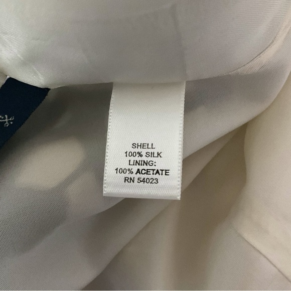 Banana Republic Silk Dress Sz 8 Sleeveless V Neck Pockets Midi Brown Abstract Ne - Picture 11 of 11